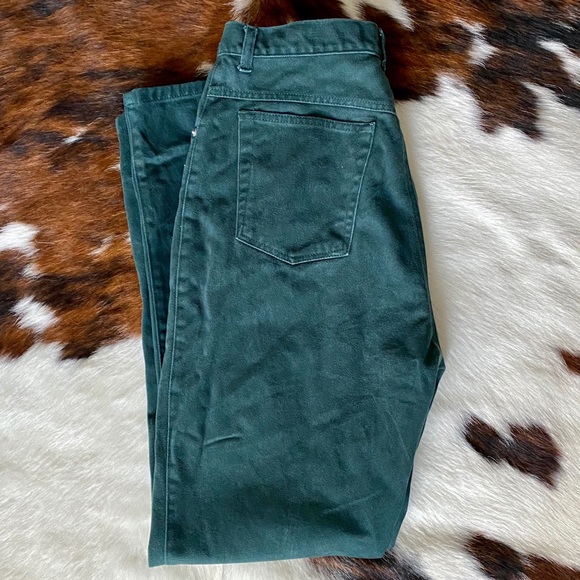 Vintage 90s Forest Green High Waist Jeans - Picture 2 of 4